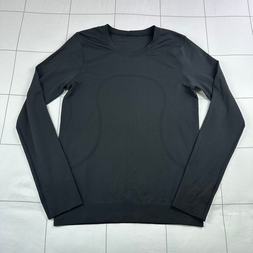 Lululemon Top Womens 4 Black Swiftly Tech Long Sleeve Athletic Run Gym Workout